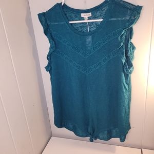 EYESHADOW SPICE MARKET DARK TEAL TOP SIZE XL NWT